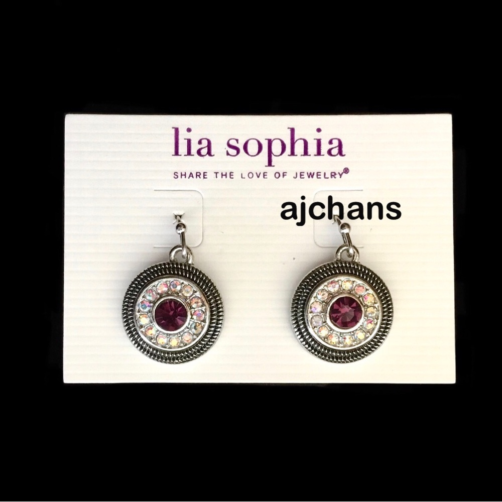 Lia Sophia Cut Crystals Drop Earrings - Picture 2 of 3